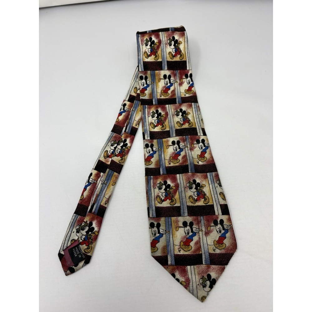 Vintage Disney Unlimited Mickey Mouse Phtostrip Golf Necktie Tie Club Swing 1990